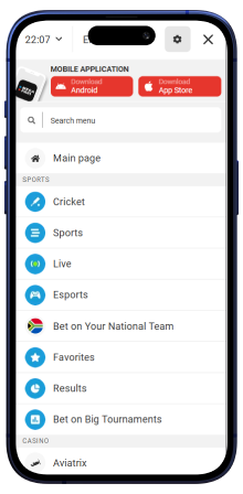 megaparibet.co.za app screen 2