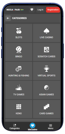 megaparibet.co.za app screen 5