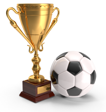 football ball and cup